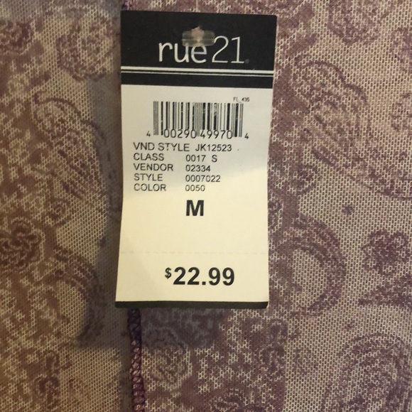 Rue 21 purple transparent bodysuit - Picture 3 of 3